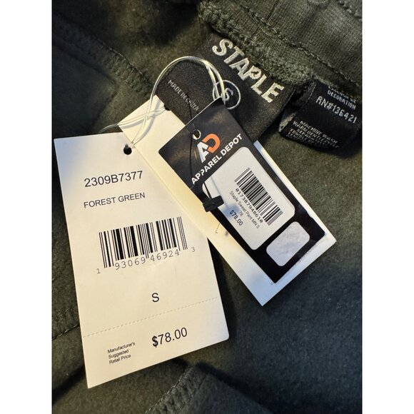 Staple Outdoor DVSN Size Small Sweat Pants Forrest Green Climbing Cargo NWT $78 - Picture 3 of 9